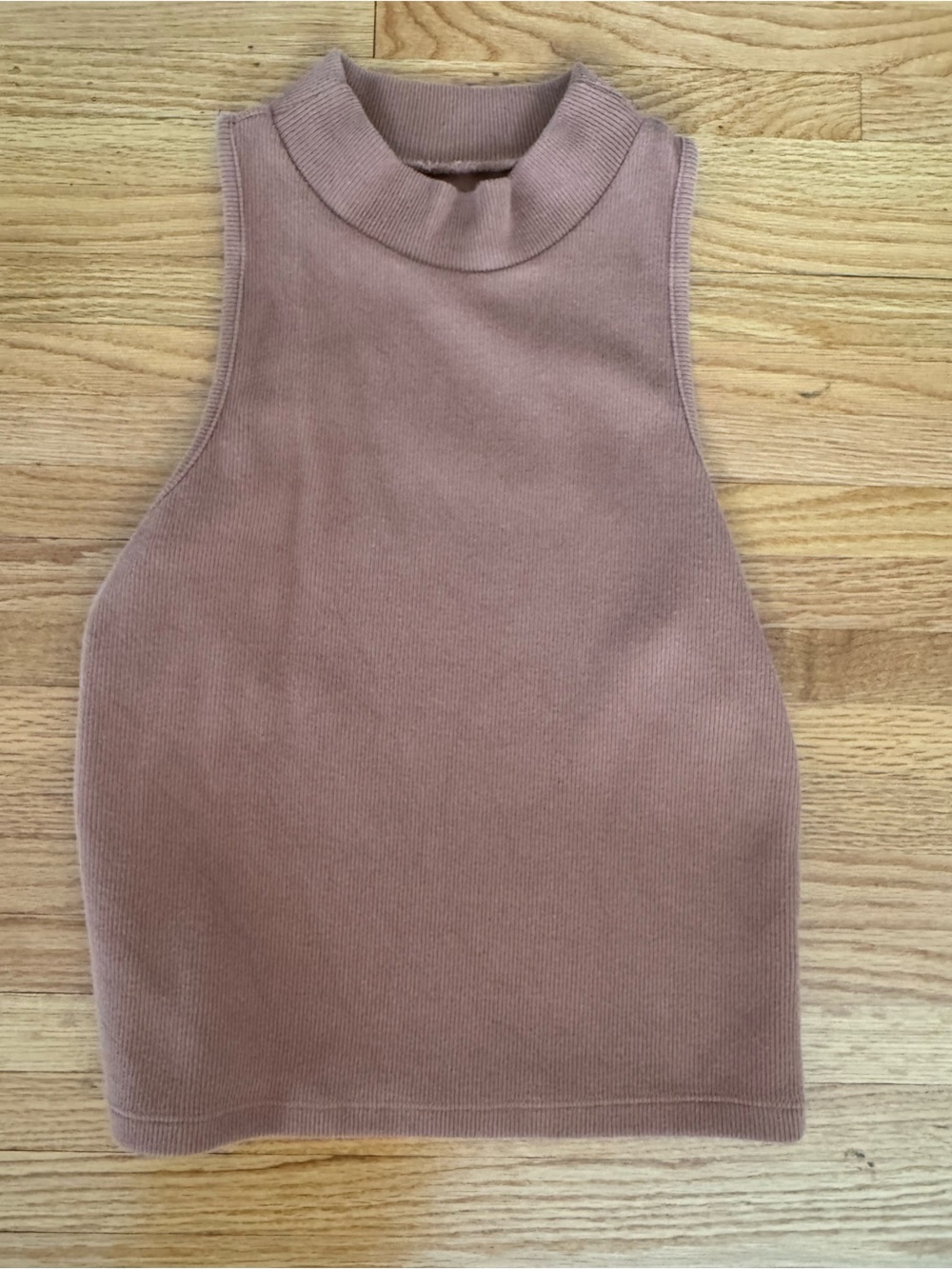 a new day rust Tank Top - Ribbed Mock Neck